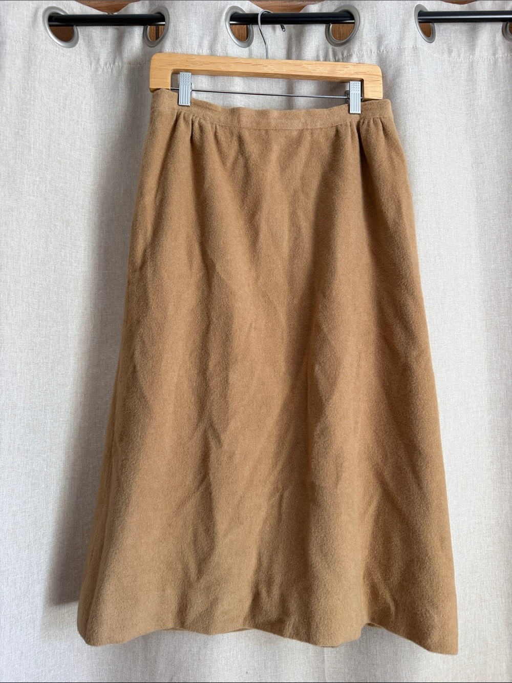 Classic A-Line Camel Brown Skirt